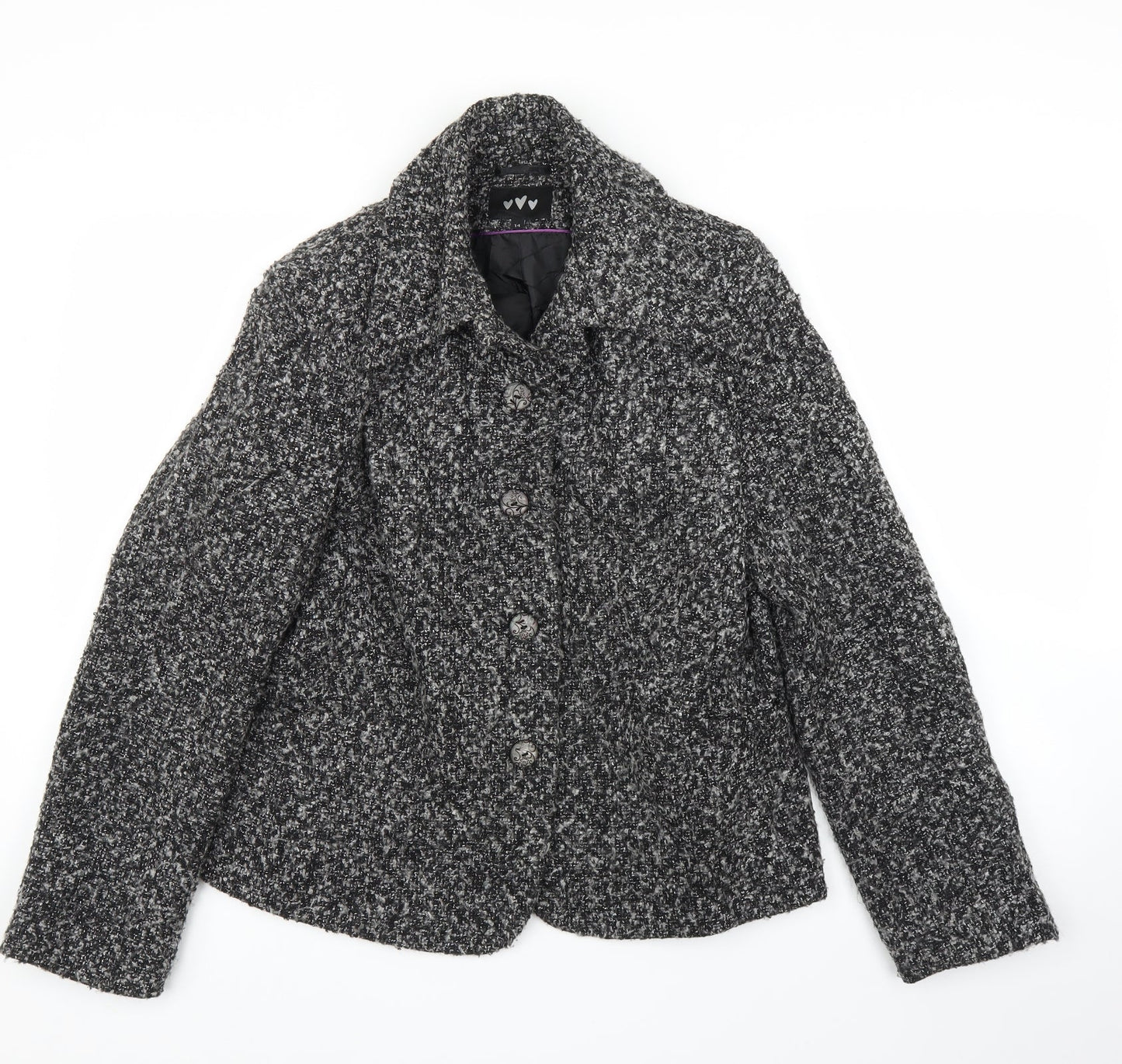 M&S Womens Grey   Jacket Coatigan Size 14