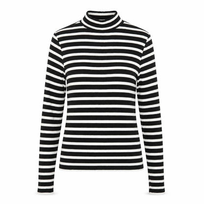 River Island Womens Black Striped  Basic T-Shirt Size 10