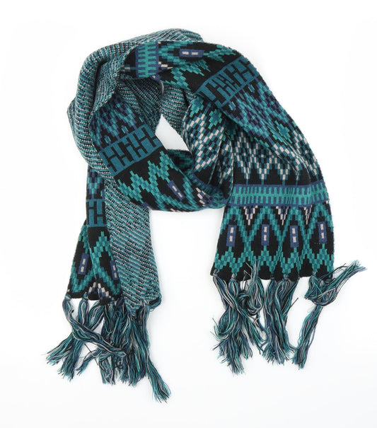Preworn Unisex Green Fair Isle   Scarf