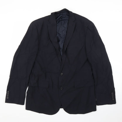 Fellini Mens Blue   Jacket Suit Jacket Size 42