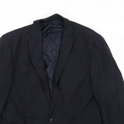 Fellini Mens Blue   Jacket Suit Jacket Size 42