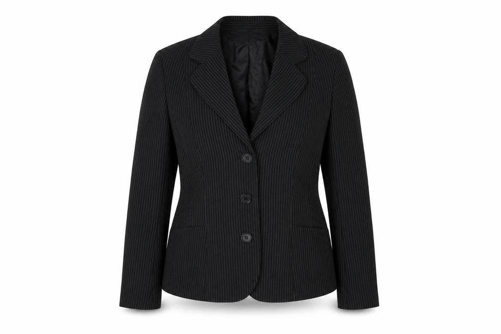 Precis  Womens Black Striped  Jacket Blazer Size 16