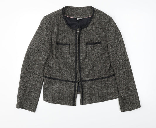 Mia Moda  Womens Brown   Jacket Blazer Size 14