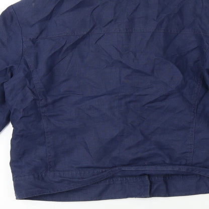Preworn  Womens Blue   Jacket Blazer Size 8