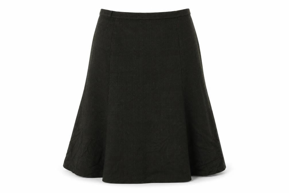 Preworn  Womens Brown Check  A-Line Skirt Size 32 in