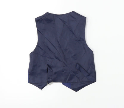 Back view of y&z boys’ black jacket waistcoat, size 2, years