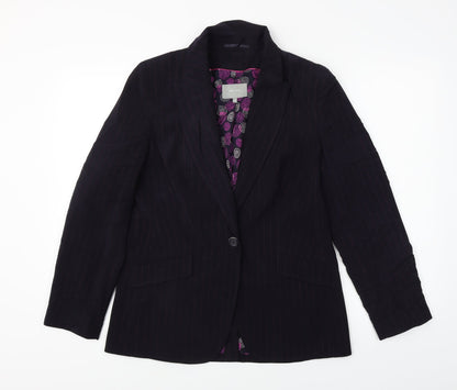 Per Una Womens Purple Striped  Jacket Blazer Size 12