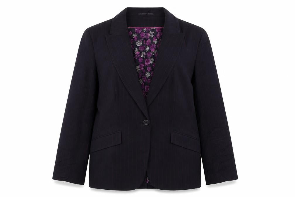 Per Una  Womens Purple Striped  Jacket Blazer Size 12