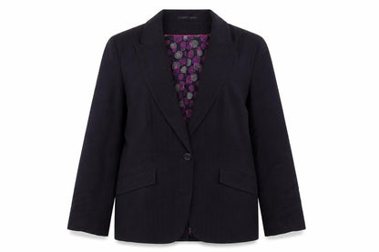 Per Una Womens Purple Striped  Jacket Blazer Size 12