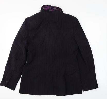 Per Una Womens Purple Striped  Jacket Blazer Size 12