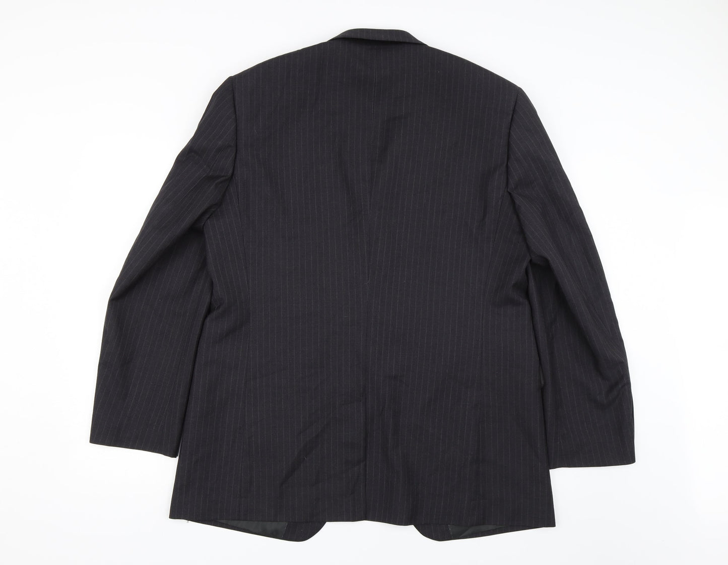 Burton Mens Black Striped  Jacket Suit Jacket Size 42