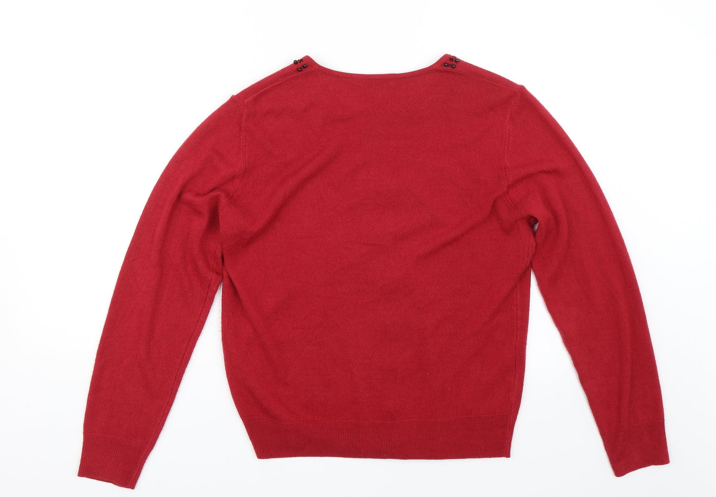 Classic Womens Red   Cardigan Jumper Size 10