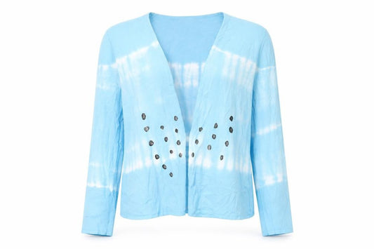 Rosie's R L.F.Coll Womens Blue Striped  Cardigan Jumper Size L