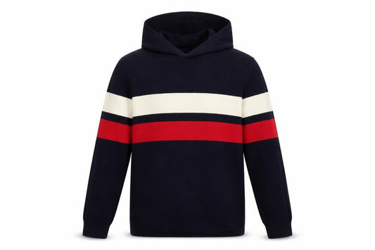 H&M Mens Blue Striped  Pullover Hoodie Size S