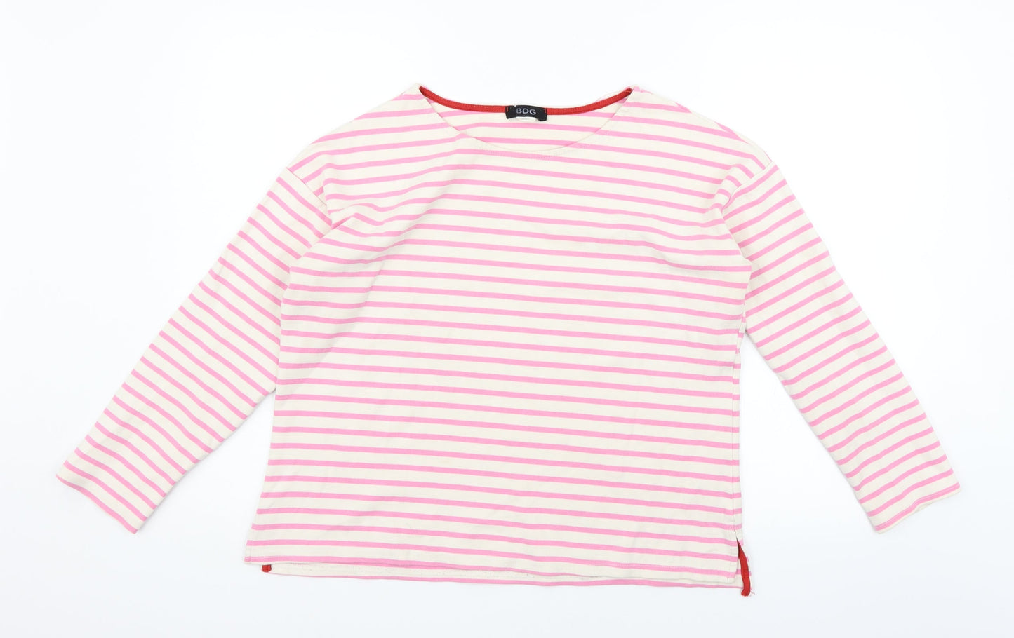 BDG Womens Pink Striped  Pullover Jumper Size L