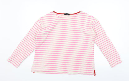 Front view of BDG women’s pink striped jumper, size L