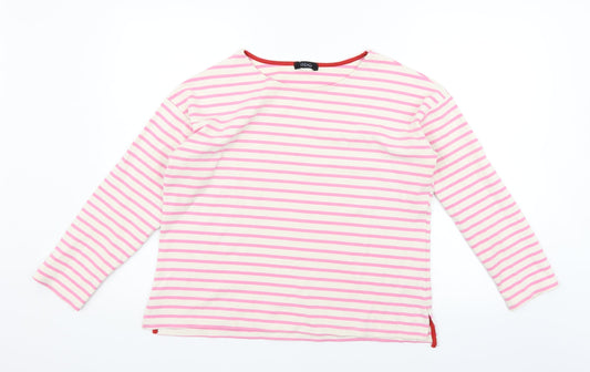 Preloved BDG Womens Pink Striped  Pullover Jumper Size L - Front