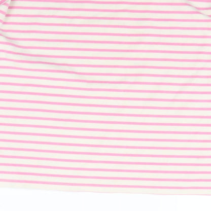 Brand and care label for BDG women’s pink striped jumper, size L