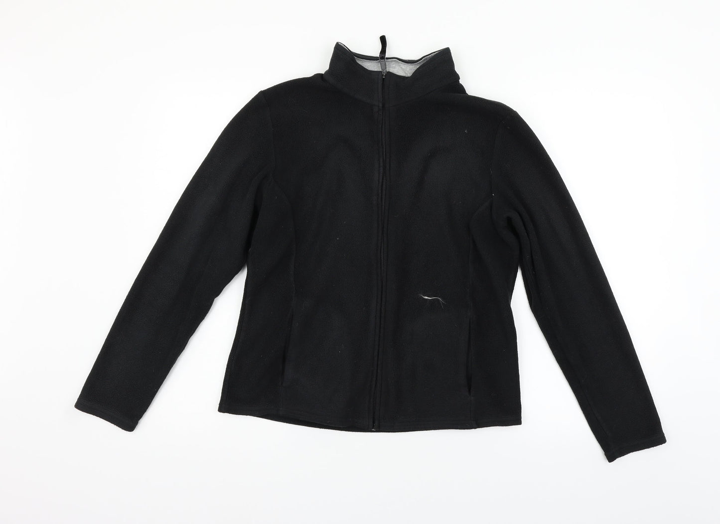 Marks and Spencer Womens Black   Full Zip Jumper Size 16