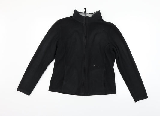 Marks and Spencer Womens Black   Full Zip Jumper Size 16