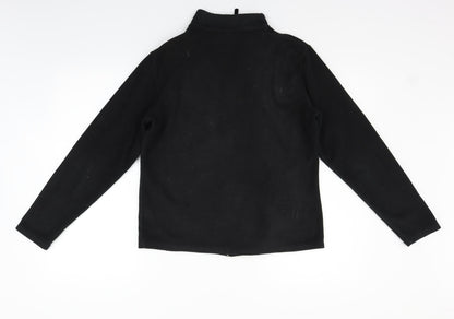 Marks & Spencer Womens Black   Full Zip Jumper Size 16
