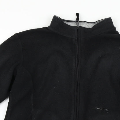Marks & Spencer Womens Black   Full Zip Jumper Size 16