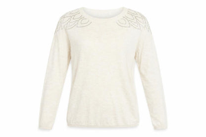 Tu Womens Beige Striped  Pullover Jumper Size 8