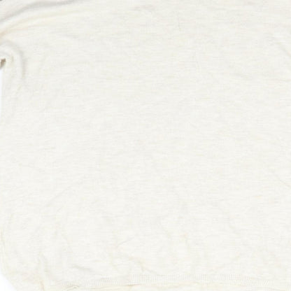 Tu Womens Beige Striped  Pullover Jumper Size 8
