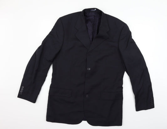 David Moss Mens Black   Jacket Coat Size L
