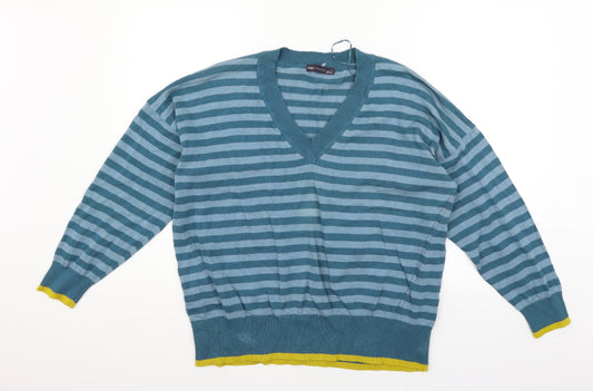 Primark Womens Blue Striped  Pullover Jumper Size L