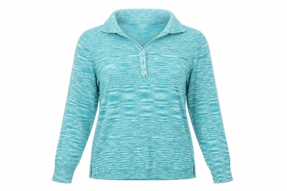 Klass Womens Blue Striped  Pullover Jumper Size S