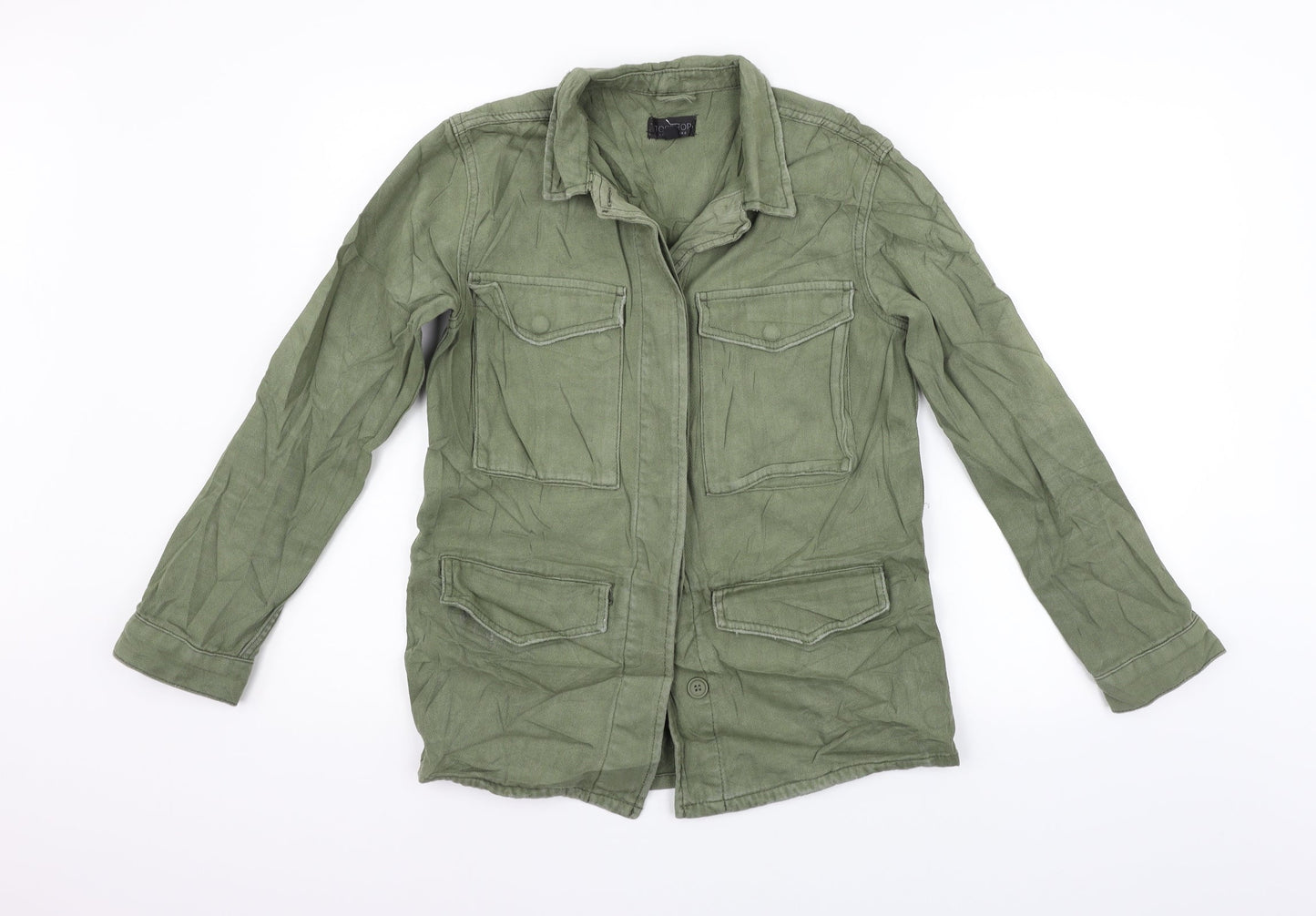 Topshop Womens Green   Basic Button-Up Size 6