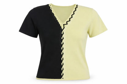 Front view of Roman Originals women’s yellow basic blouse, size S