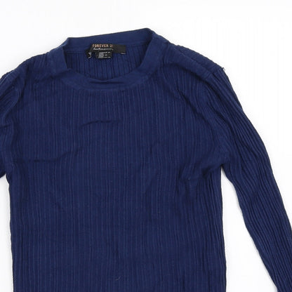 Preloved FOREVER 21 Womens Blue   Pullover Jumper Size XS - Detail