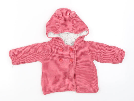 Marks and Spencer Girls Pink   Jacket  Size 0-3 Months