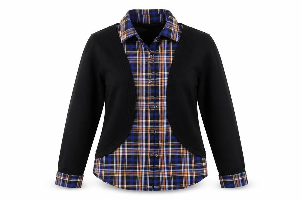 Lee Cooper Womens Black Check  Jacket  Size 8