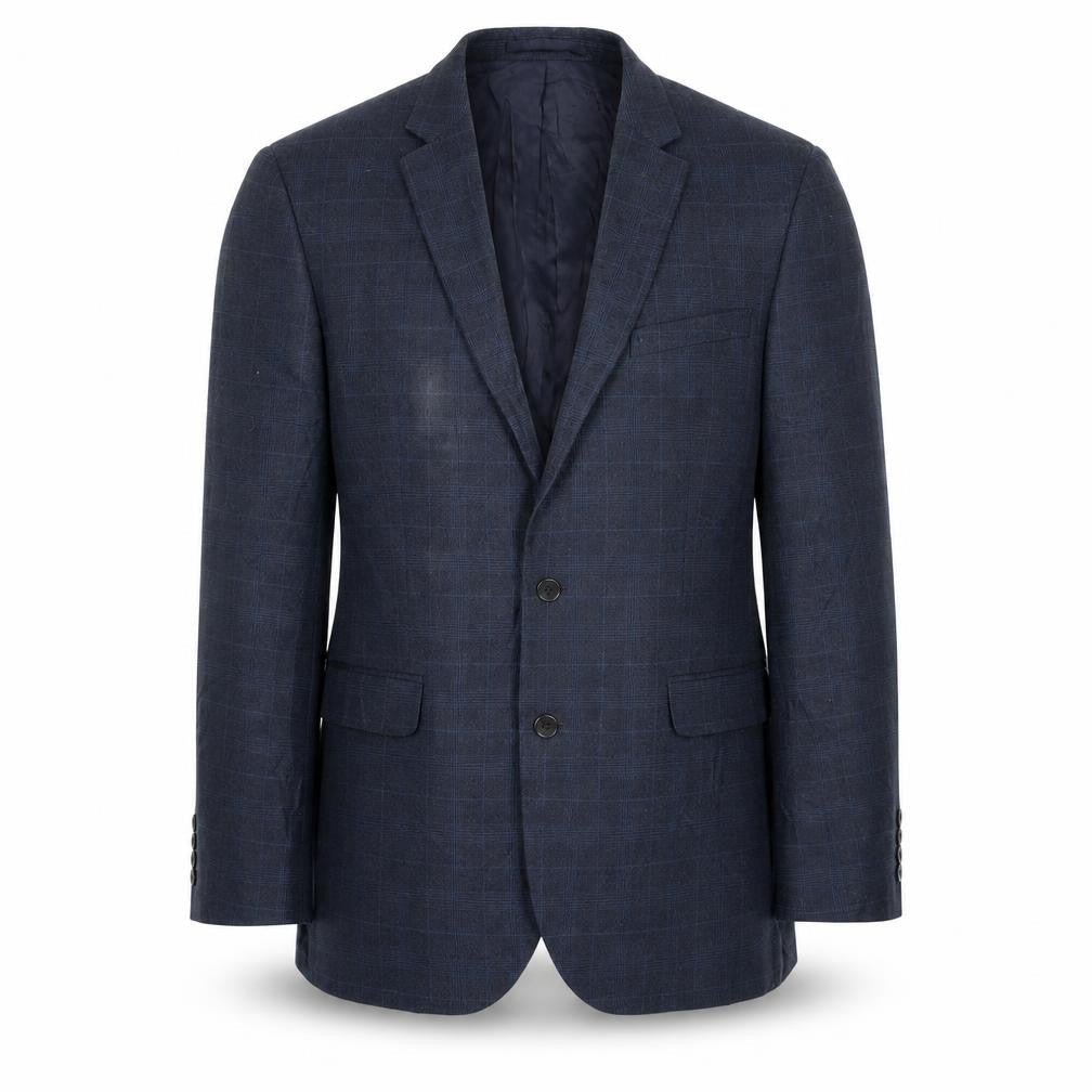 John Lewis Mens Blue Check  Jacket Suit Jacket Size 42