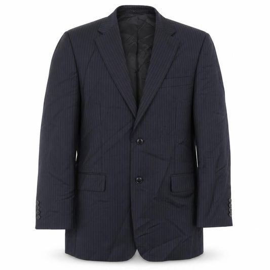 Terry de Havilland Mens Blue Striped  Jacket Suit Jacket Size 40