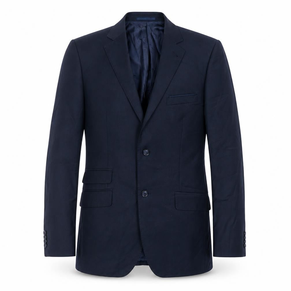 Preworn Mens Blue Striped  Jacket Suit Jacket Size 38