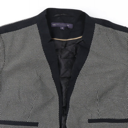 Marks & Spencer Womens Black Geometric  Jacket  Size 12