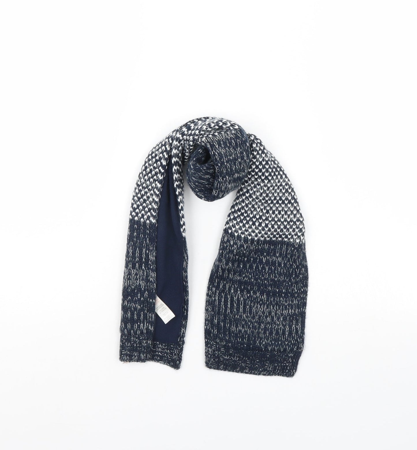Preworn Boys Blue Herringbone  Scarf  One Size