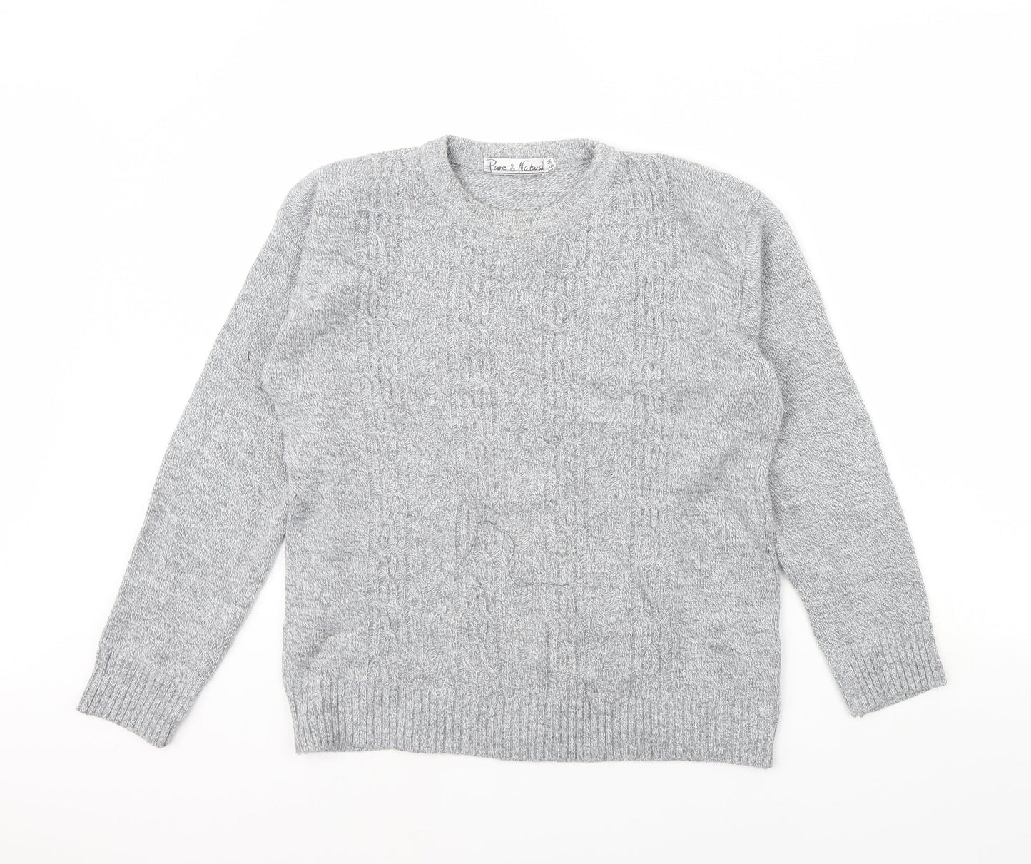 Pure & Natural Womens Grey   Pullover Jumper Size S