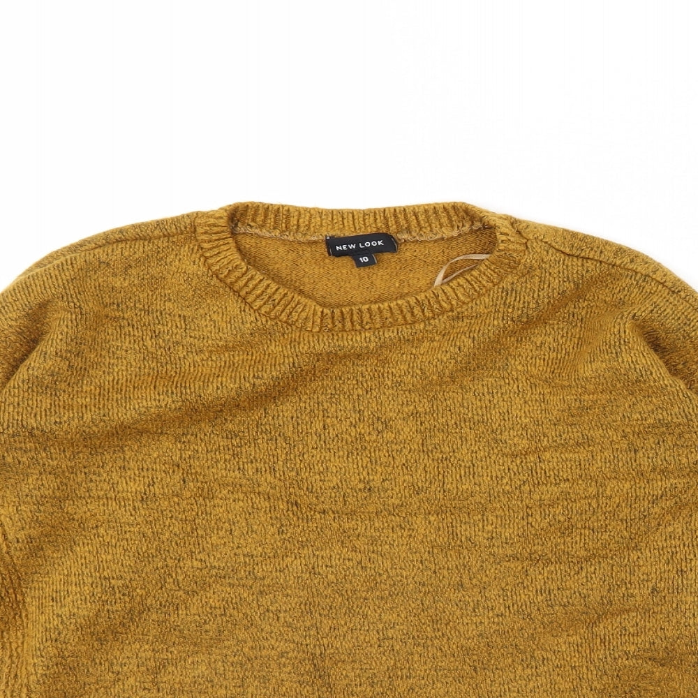 New Look Womens Yellow   Pullover Jumper Size 10