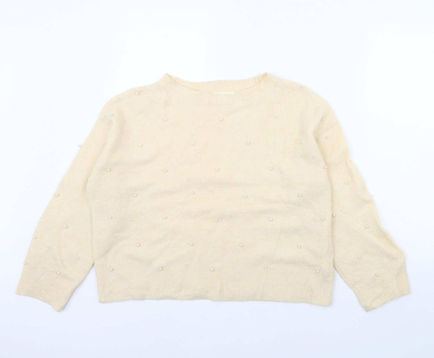 H&M Womens Ivory   Pullover Jumper Size S