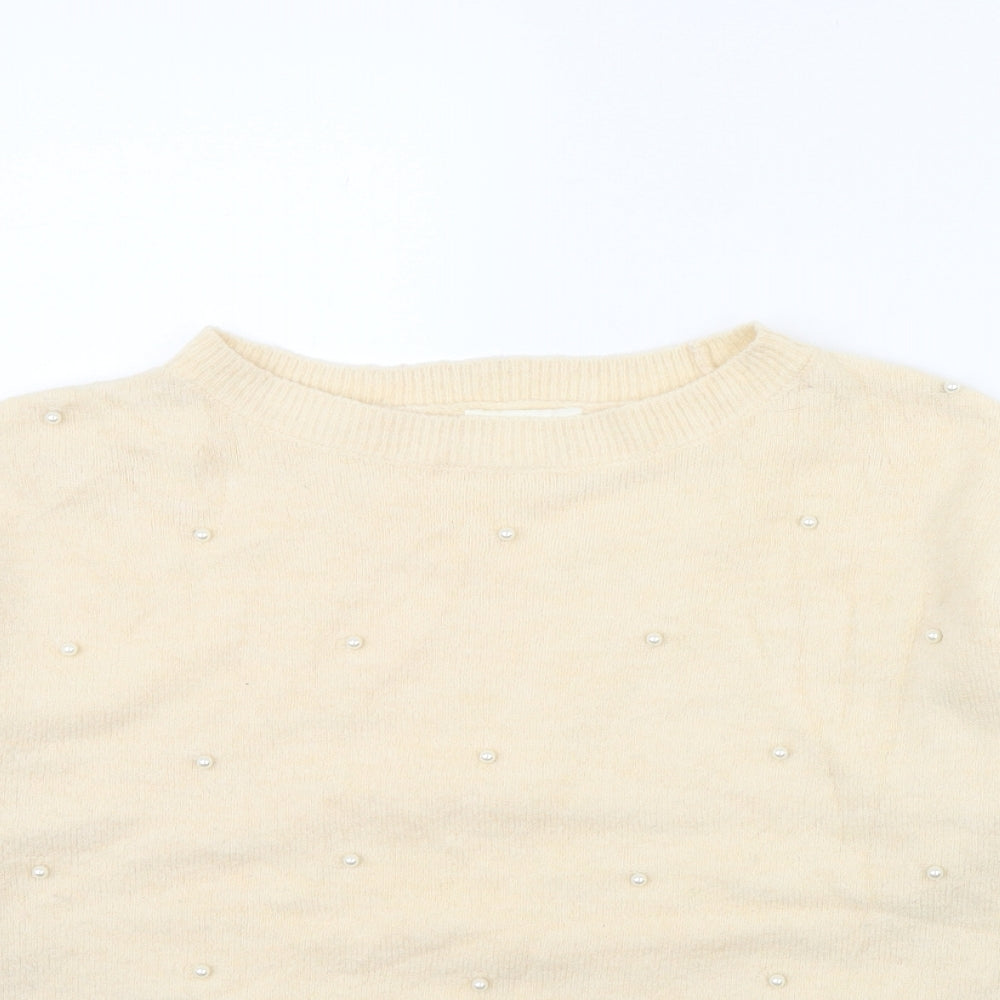 H&M Womens Ivory   Pullover Jumper Size S