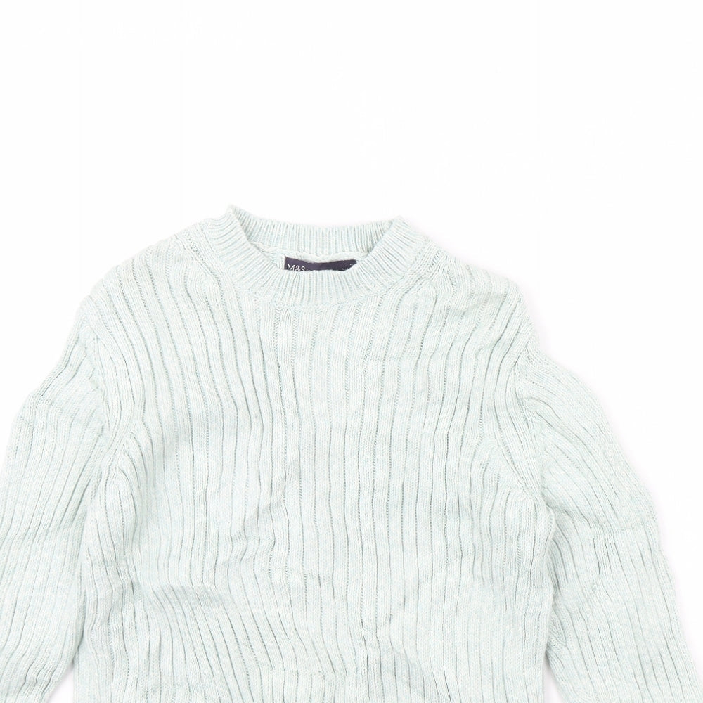m&s Womens Green   Pullover Jumper Size 10