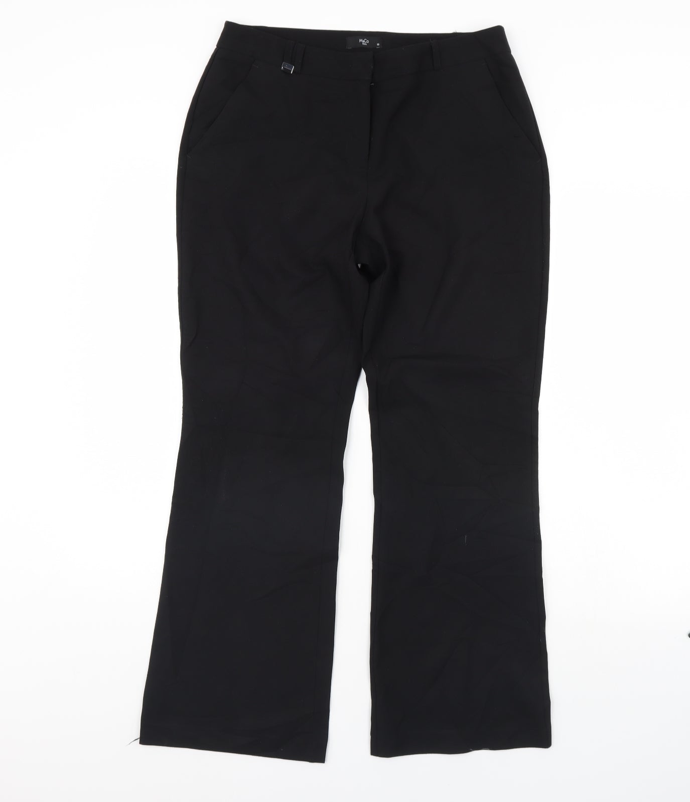M&Co Womens Black   Dress Pants Trousers Size 10 L30 in