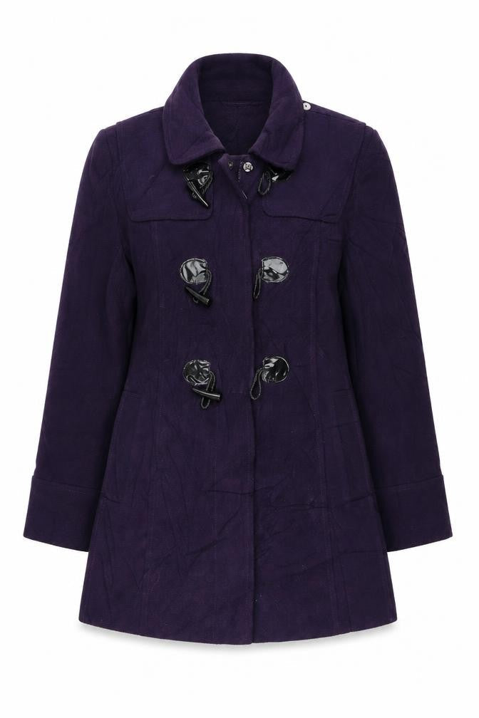 Isle Womens Purple   Overcoat Coat Size L