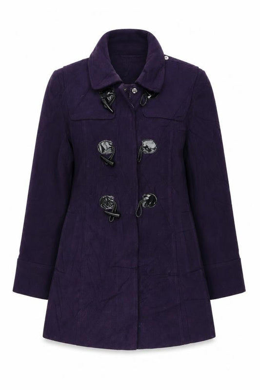 Isle Womens Purple   Overcoat Coat Size L