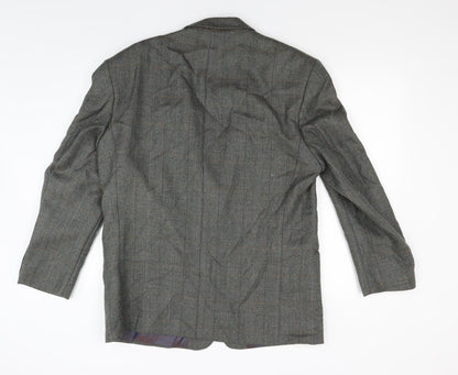 Back view of Principles men’s grey check jacket blazer, size 42